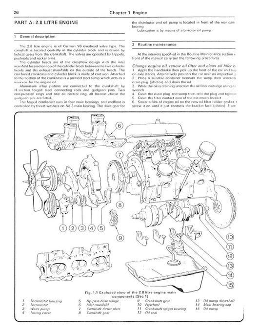 1974-1987 Ford Capri V6 Service Manual