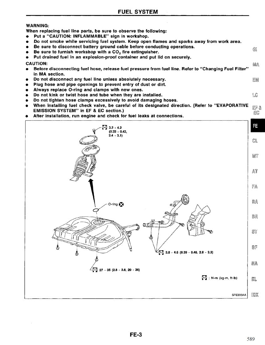 1993-1994 Nissan Sunny B13 Service Manual