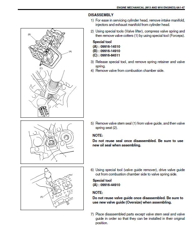 2001 Onwards Suzuki Liana Service Manual