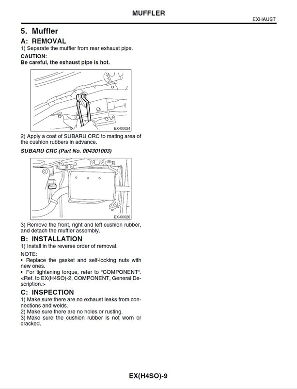 2002 to 2008 Subaru Forester Service Manual