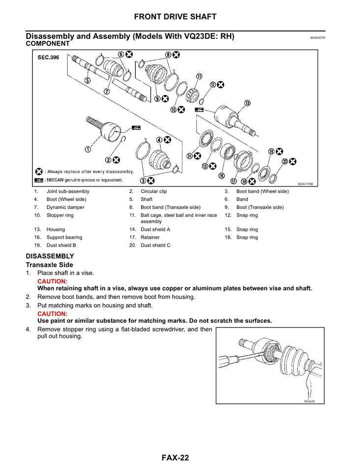 2003 to 2008 Nissan Maxima Service Manual