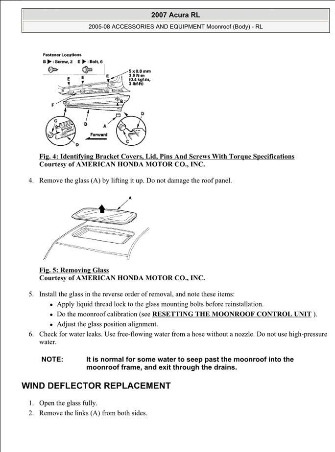 2004-2008 Acura Integra RL Service Manual for Repair and Maintenance