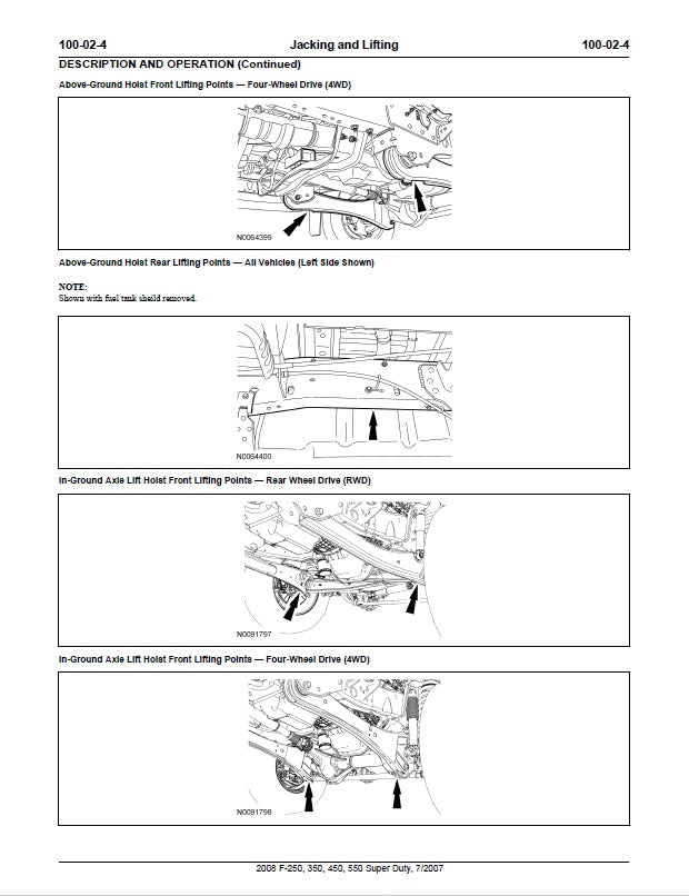 2008 to 2010 Ford F450 F-450 Super Duty Pickup Truck Service Manual