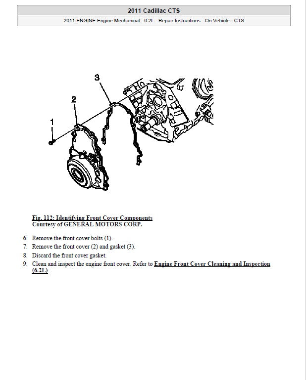 2011 to 2014 Cadillac CTS Service Manual