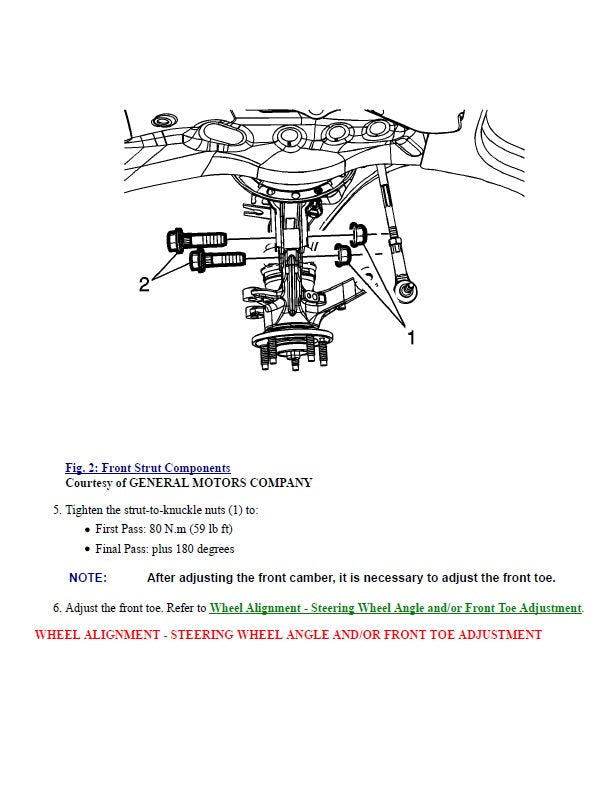 2012 to 2016 Chevrolet Impala Service Manual