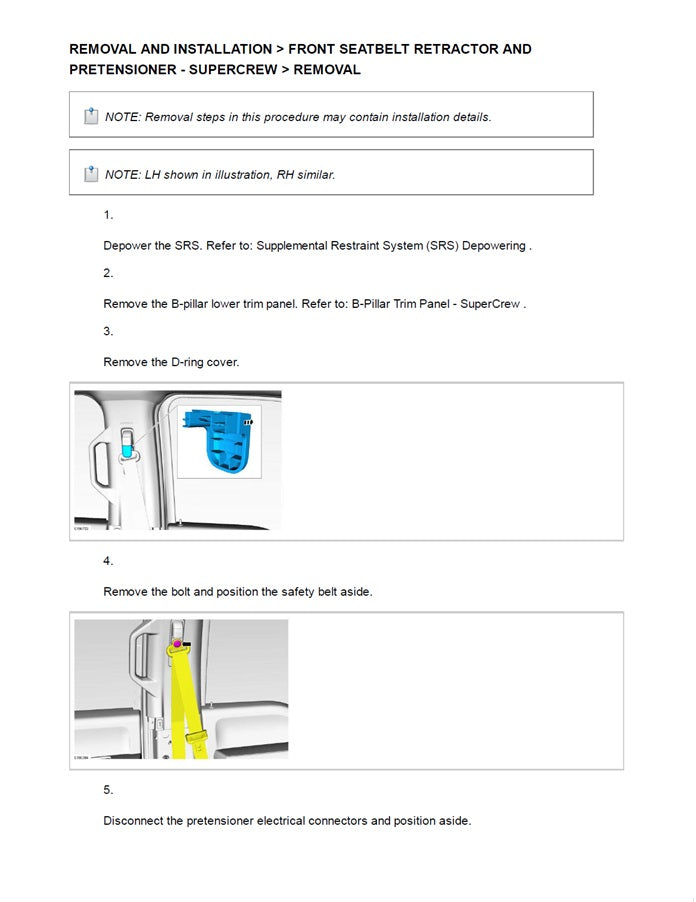 2015-2017 Ford F150 Pickup Truck Service Manual