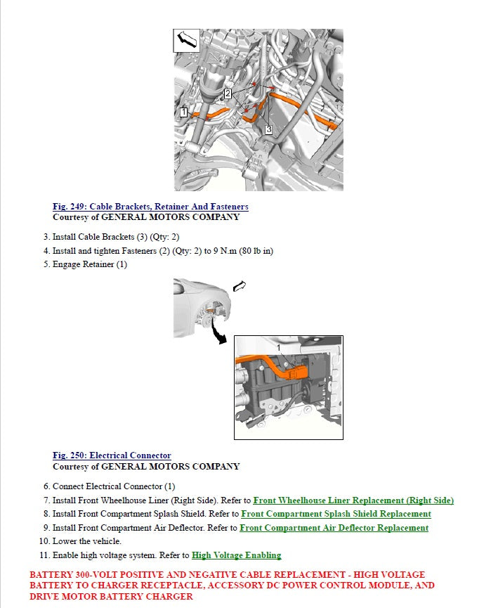 2016 to 2020 Chevrolet Volt Service Manual