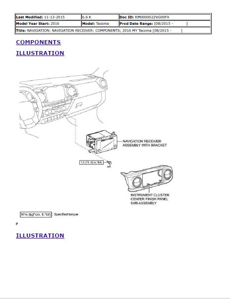 2016-2023 Toyota Tacoma Truck Service Manual