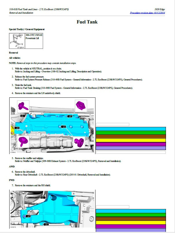 2018 to 2024 Ford Edge Service Manual