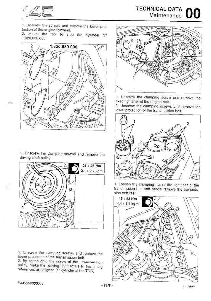 1994 to 2000 Alfa Romeo 145 Service Manual