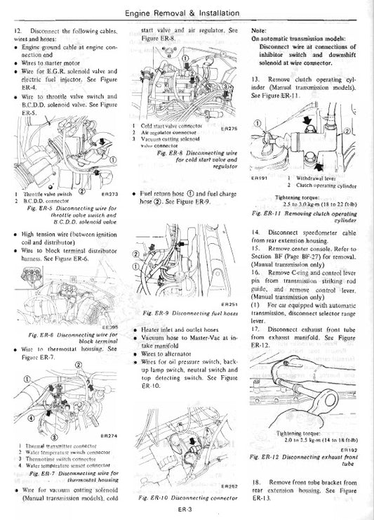 1971 to 1973 Nissan Datsun 240Z Fairlady Z Service Manual