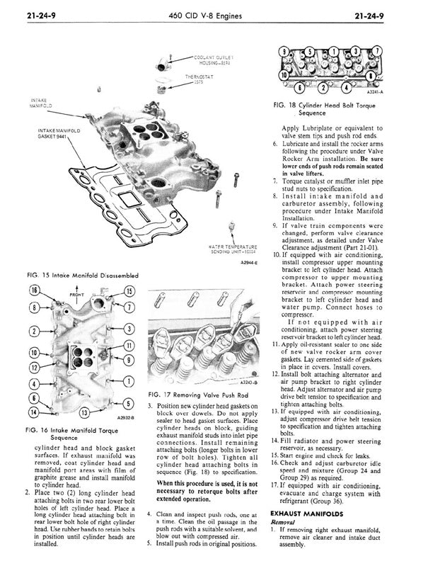 1975 to 1976 Ford Custom 500 4dr Service Manual