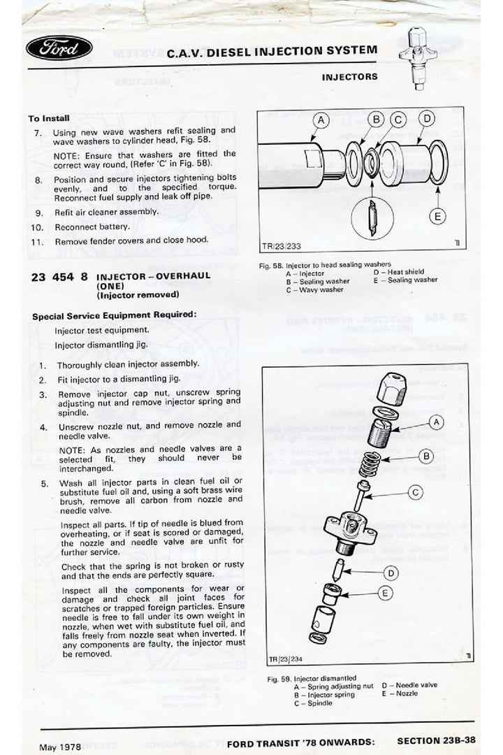 1978-1985 Ford Transit Mk2 Service Manual