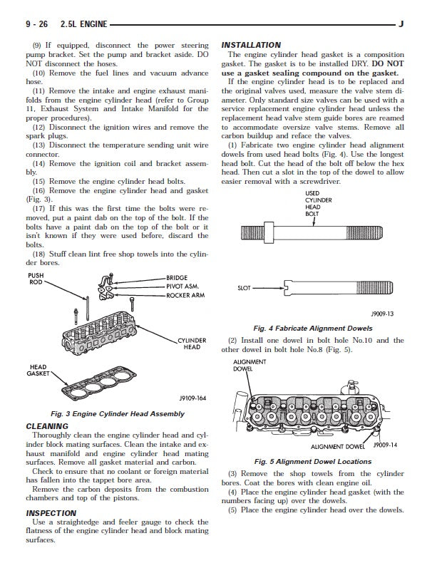 1987-1998 Jeep Wrangler YJ Service Manual