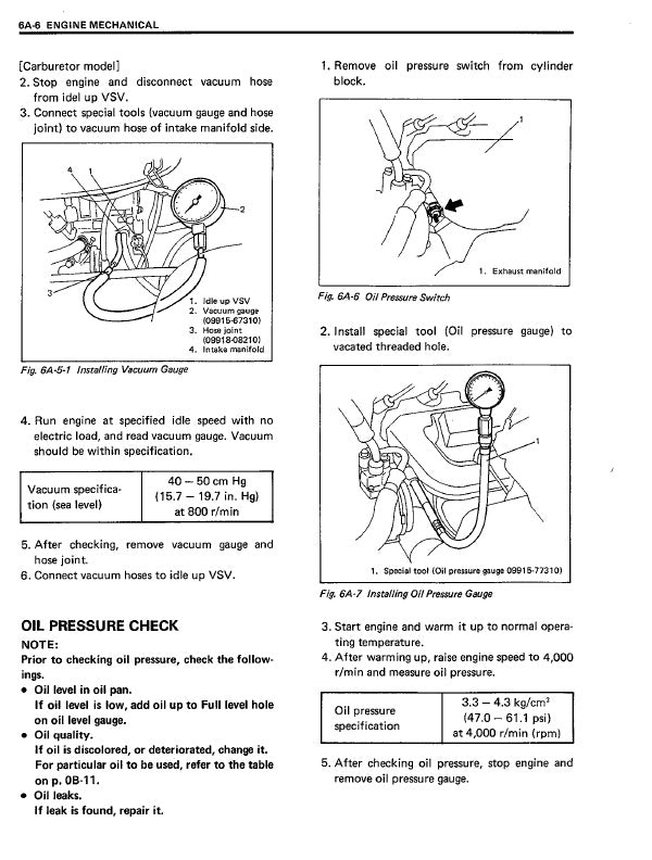 1988 to 1998 Suzuki Vitara Service Manual