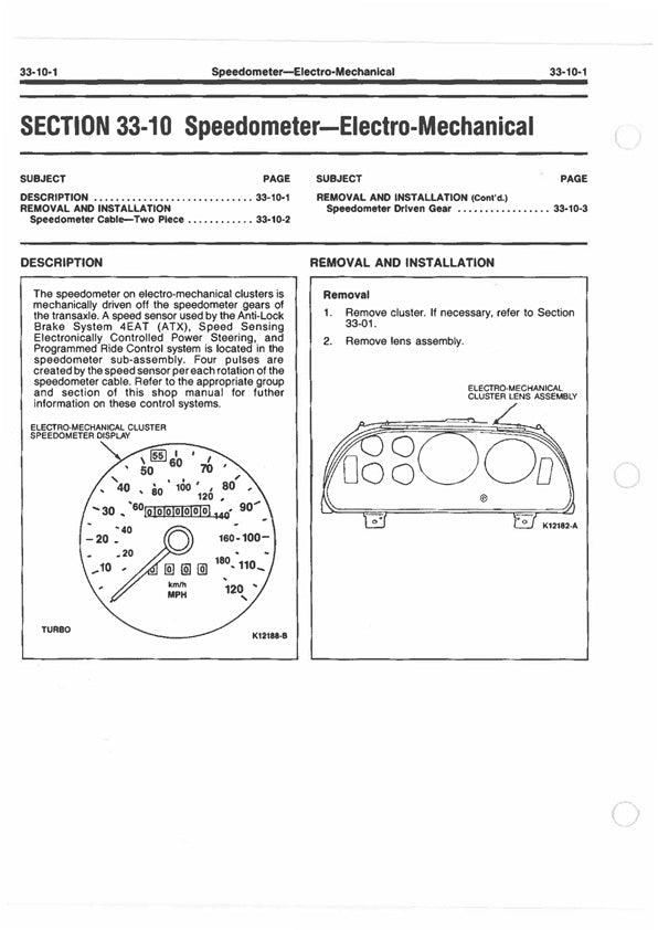 1989-1992 Ford Probe Service Manual