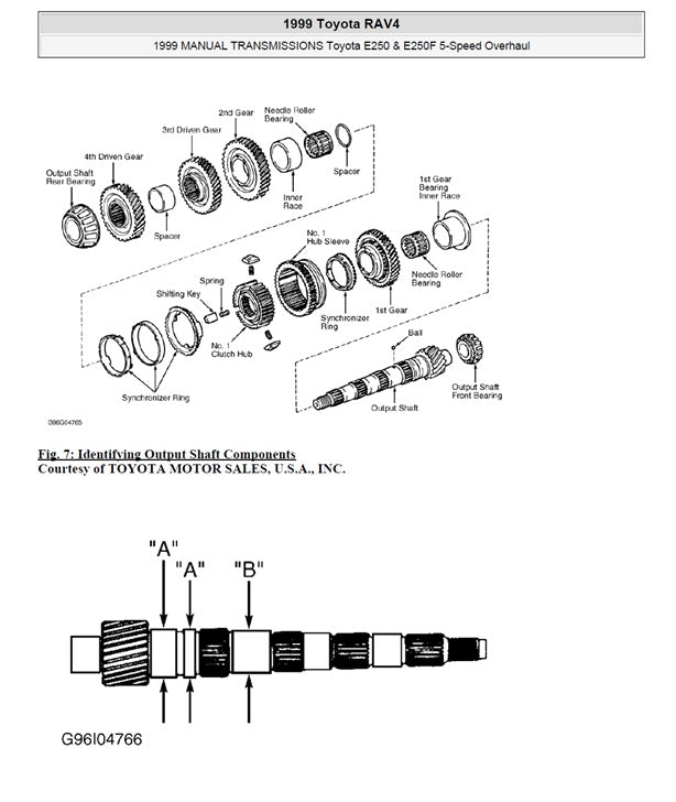1996-2000 Toyota RAV 4 RAV4 3dr Service Manual