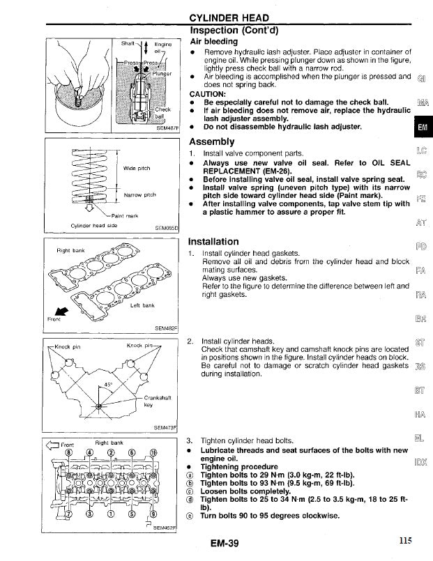 1997 to 2001 Infiniti Q45 Service Manual