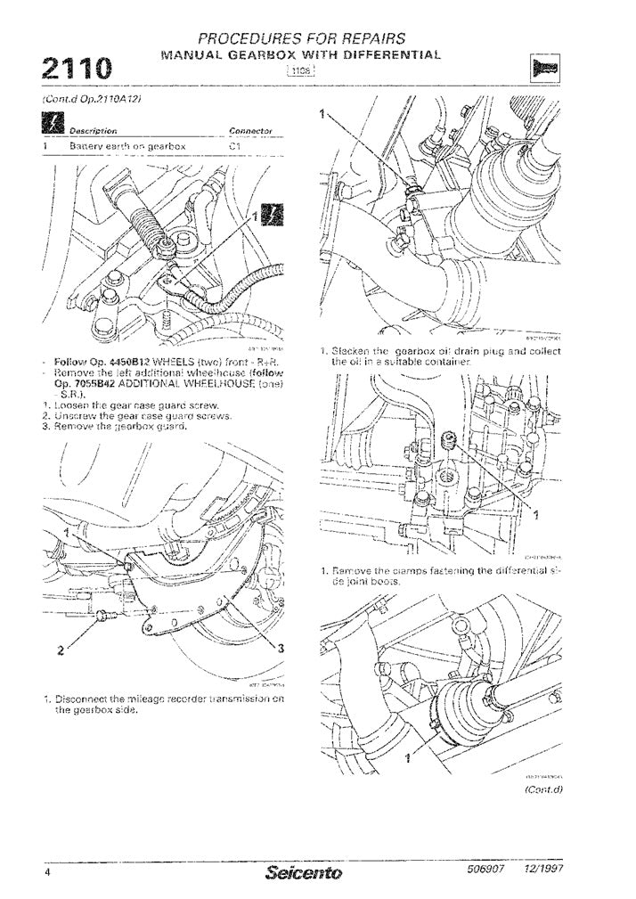 1997-2010 Fiat Seicento Service Manual