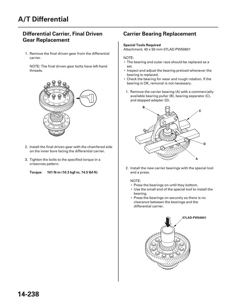 1999 to 2005 Honda Odyssey Service Manual