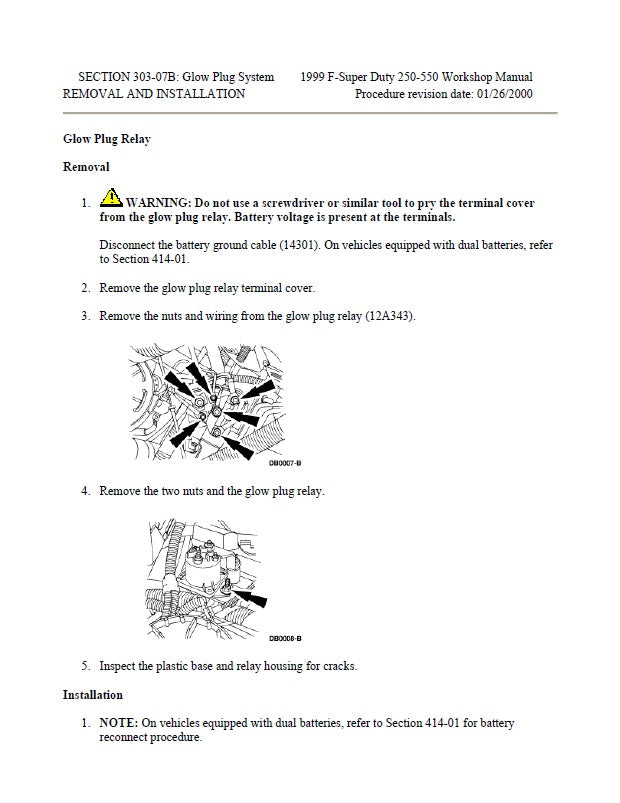 1999 to 2007 Ford F450 F-450 Super Duty Pickup Truck Service Manual