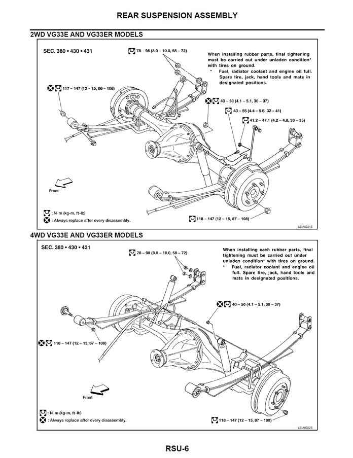 2000-2004 Nissan Xterra Service Manual