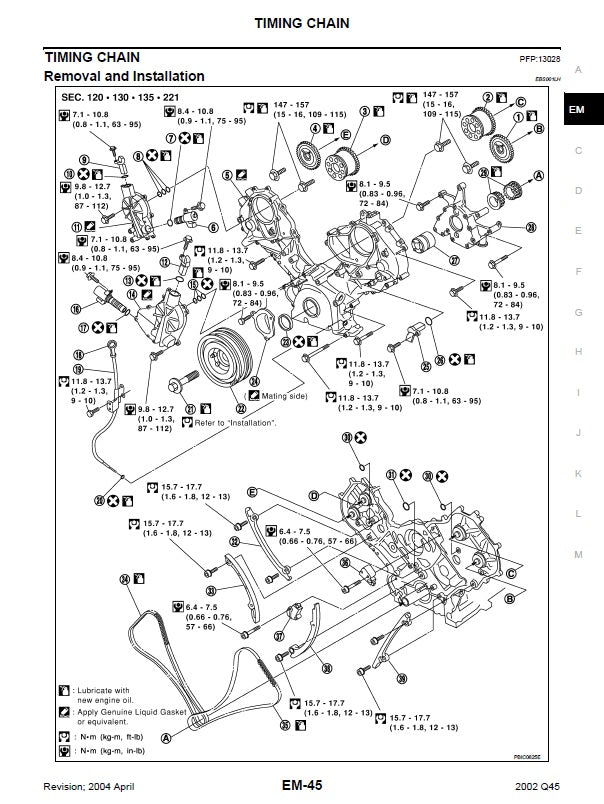 2002 to 2006 Infiniti Q45 Service Manual