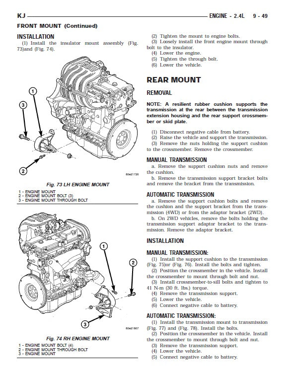 2002 to 2007 Jeep Cherokee KJ Service Manual