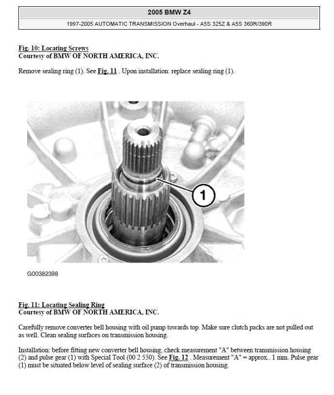 2003 to 2005 BMW Z4 Series E85 E86 Service Manual