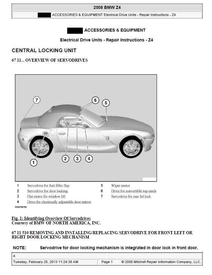 2003 to 2005 BMW Z4 Series E85 E86 Service Manual