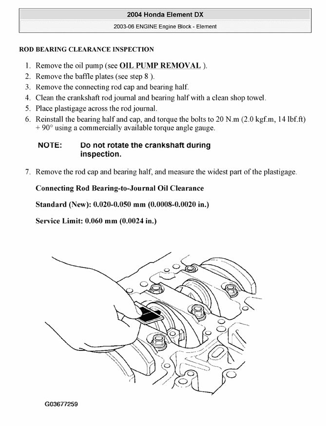 2003-2006 Honda Element Service Manual