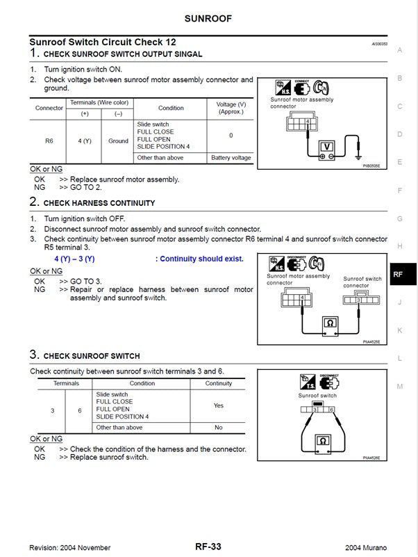 2003-2007 Nissan Murano Z50 Service Manual