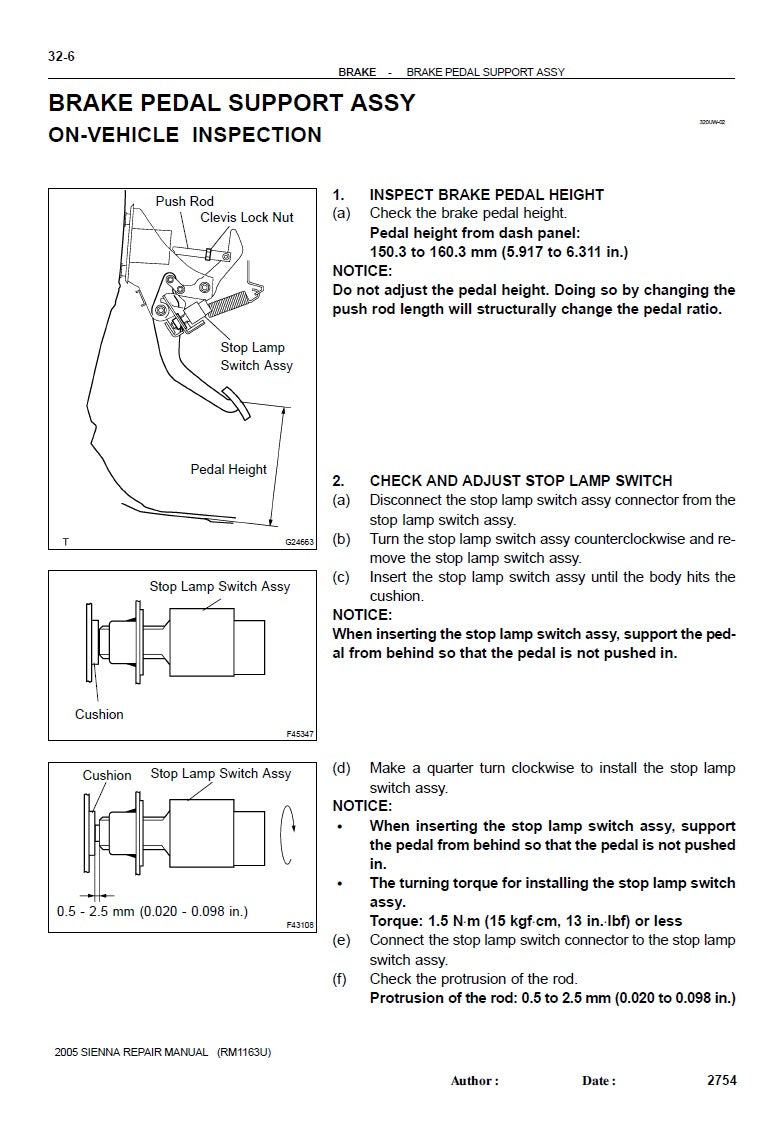 2004-2007 Toyota Sienna Service Manual