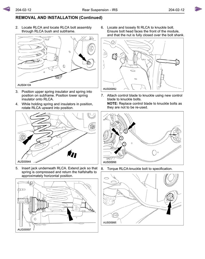 2004 to 2011 Ford Territory Service Manual