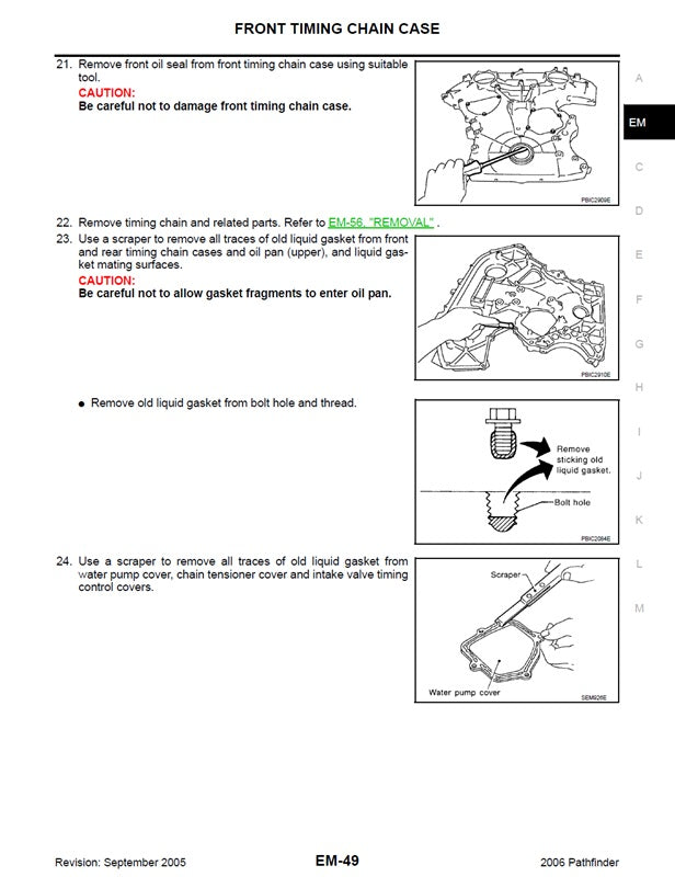 2005 to 2012 Nissan Pathfinder R51 Service Manual