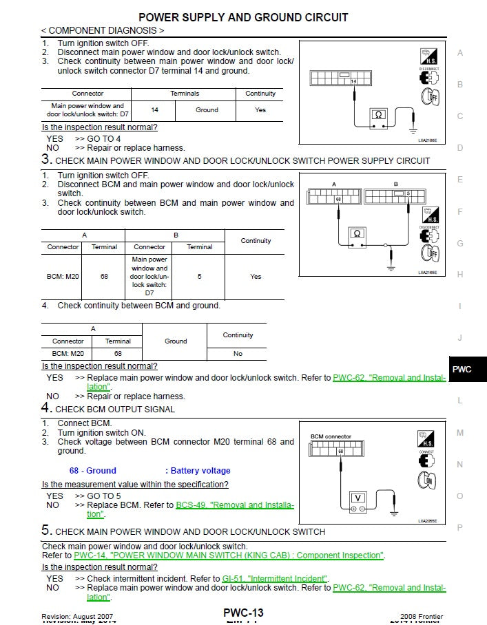 2005-2021 Nissan Frontier Pickup Truck Service Manual