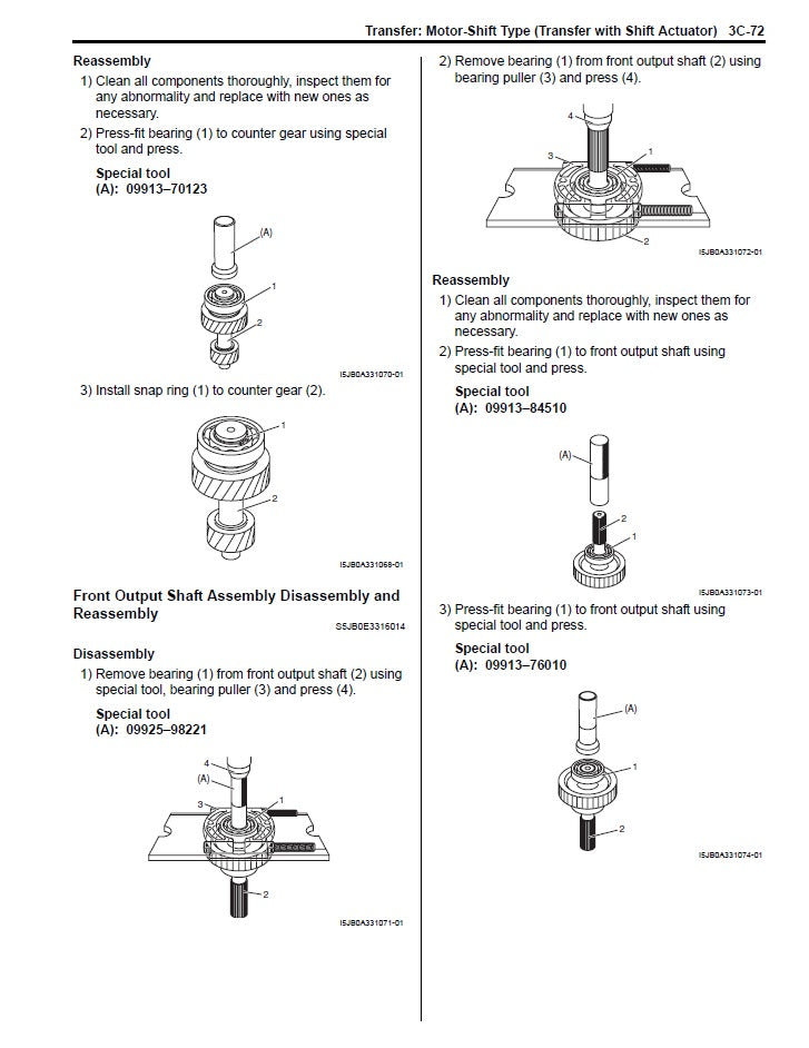 2005 to 2012 Suzuki Grand Vitara Service Manual