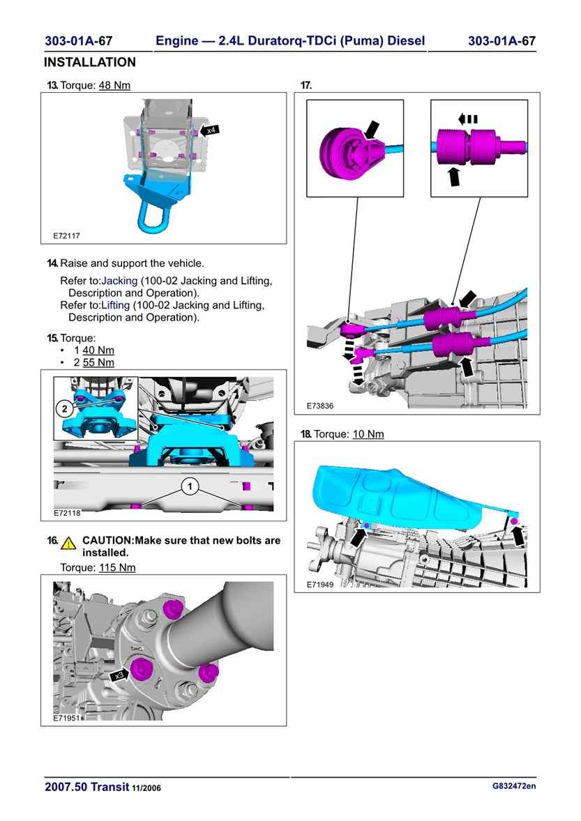 2006-2013 Ford Transit Service Manual