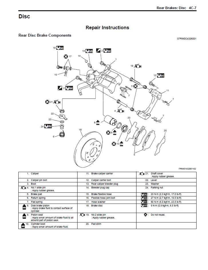 2006 to 2014 Suzuki SX4 Hatchback Service Manual