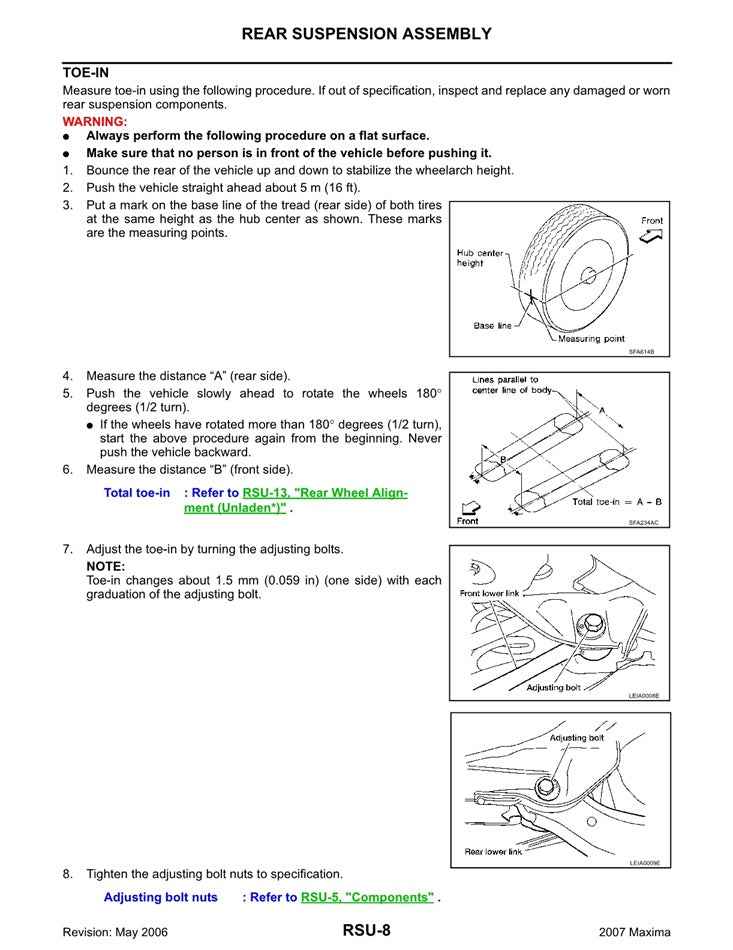 2007 to 2008 Nissan Maxima Service Manual