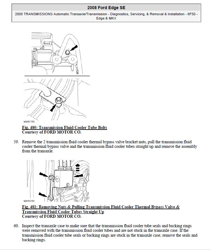 2007 to 2009 Ford Edge Service Manual