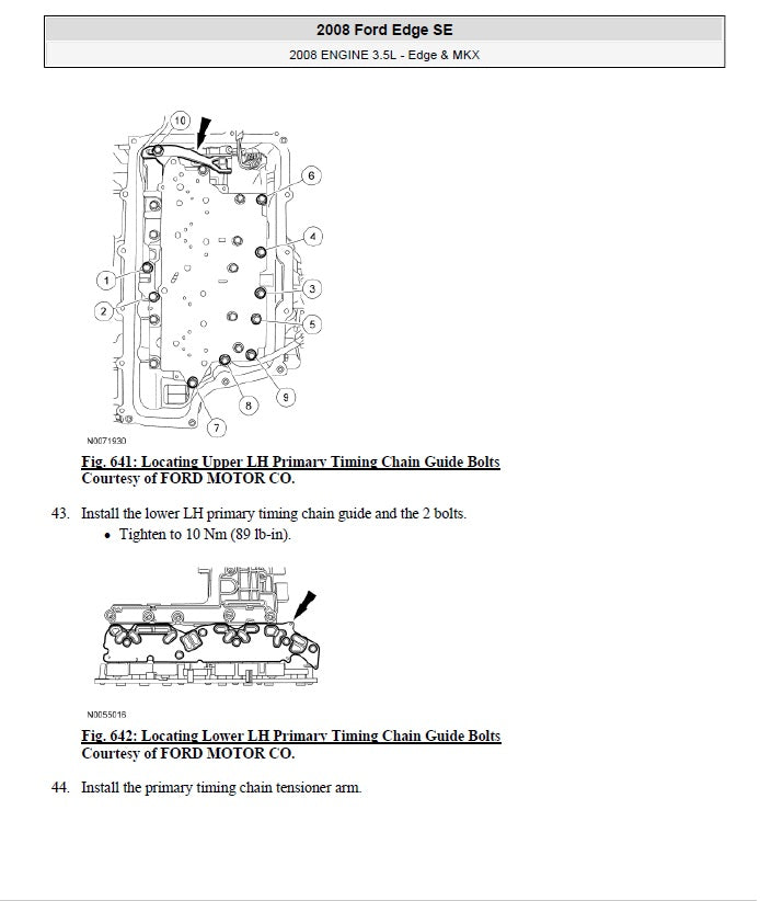 2007 to 2009 Ford Edge Service Manual
