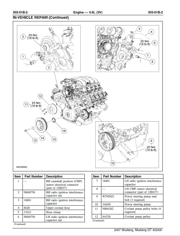 2007 to 2010 Ford Mustang Service Manual