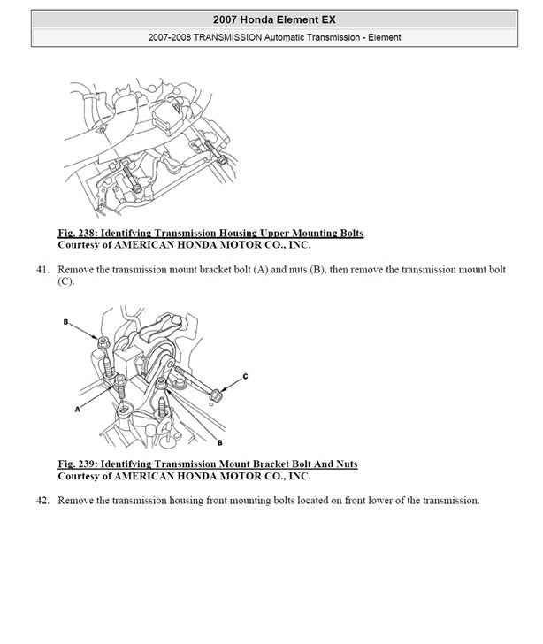 2007-2011 Honda Element Service Manual