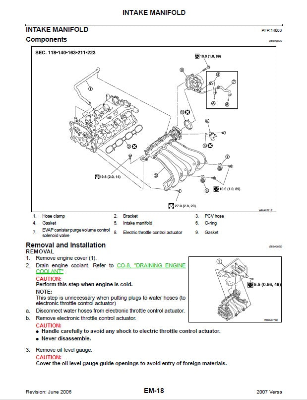 2006 to 2013 Nissan Tiida Saloon Service Manual