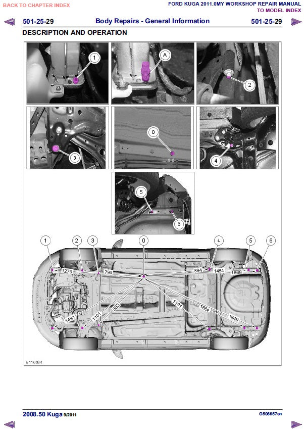 2008 to 2012 Ford Kuga Service Manual