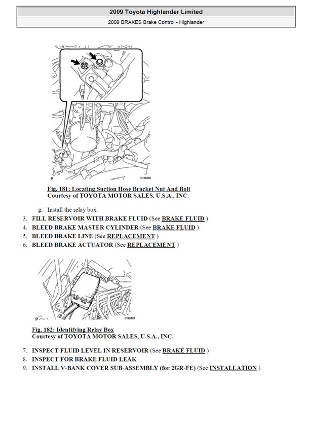 2008 to 2013 Toyota Highlander Service Manual