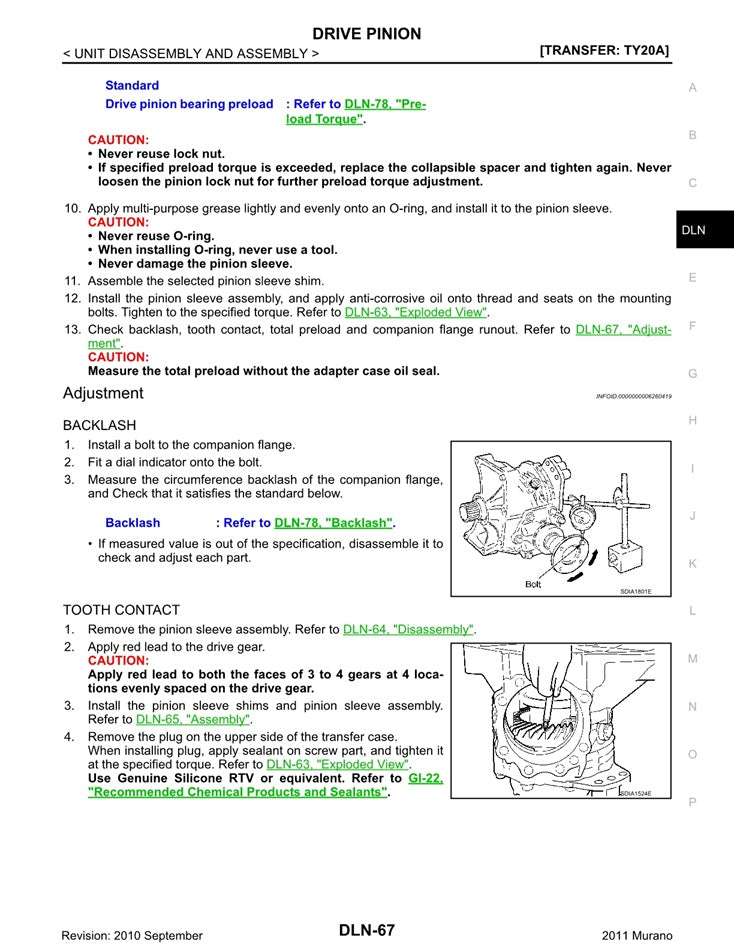 2007-2014 Nissan Murano Z51 Service Manual