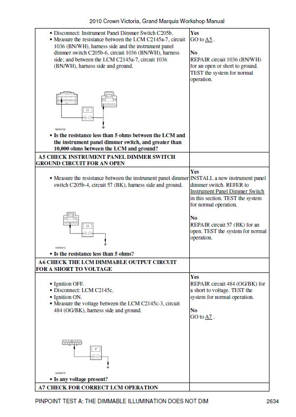 2009 to 2012 Ford Crown Victoria Service Manual