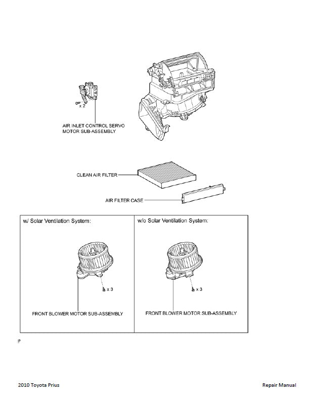 2009-2014 Toyota Prius Hybrid Service Manual